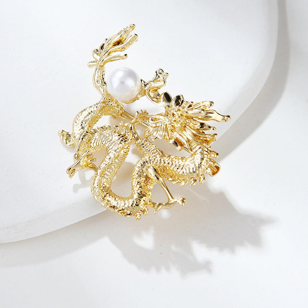Куртки, костюмы, аксессуары, значки среднего и высокого класса, креативный зодиакальный дракон, брошь-дракон унисекс