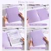 5Pcs Waterproof A4 File Folder Gradient Design Test Paper Storage Clip Document Container  Contract