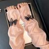 Милые женские рукава из ледяного шелка с декором-бантом Свободный крой Защита от солнца Защита от УФ Ледяные рукава Летние для улицы