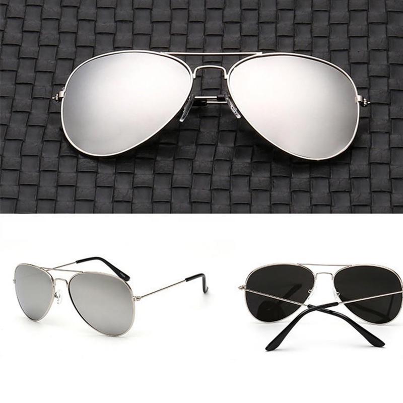 Вождение 1PC Aviator Зеркало Для Мужчин Женщин Большая Оправа Унисекс Заостренные Портативные Солнцезащитные Очки