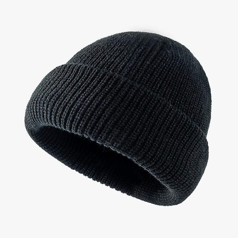Winter Acrylic Warm Bean Hat Cute and Versatile Light Plate Wool Cold Proof Flip Knit Hat