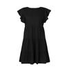 Summer Beach Dress For Women Casual Round Neck Tunic Ruffle Short Sleeve A-Line Tiered Babydoll Dress Flowy  Dress