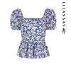 ELLASSAY Милая блузка с пышными рукавами и цветочным принтом