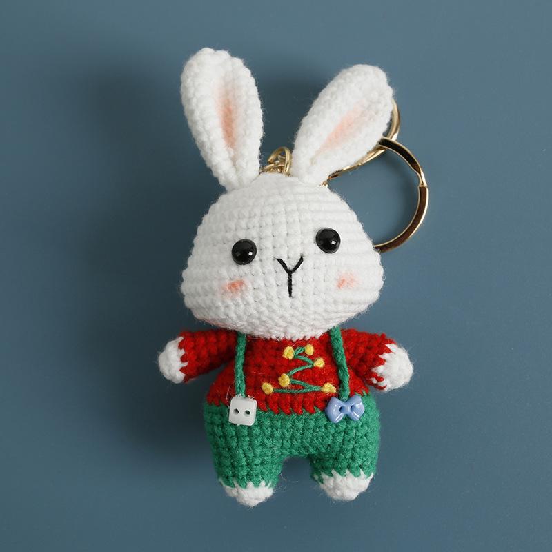 Вязаный крючком брелок для ключей в виде животного, милый плетеный вручную кулон, креативный мини-брелок для ключей в виде вязаного животного, подарок для друзей