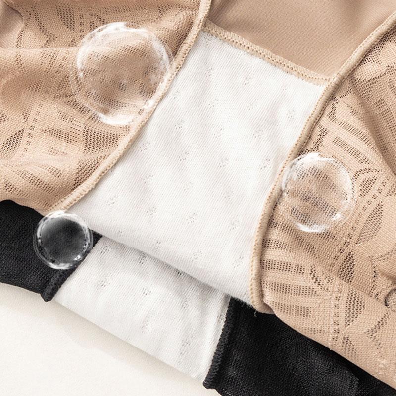 Женские корректирующие трусики больших размеров с высокой талией, кружевные бесшовные трусы с высокой талией, трусы, трусики