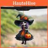 Car Interior Decor Acrylic Cute Witch Mirror Pendant Christmas Tree Ornament