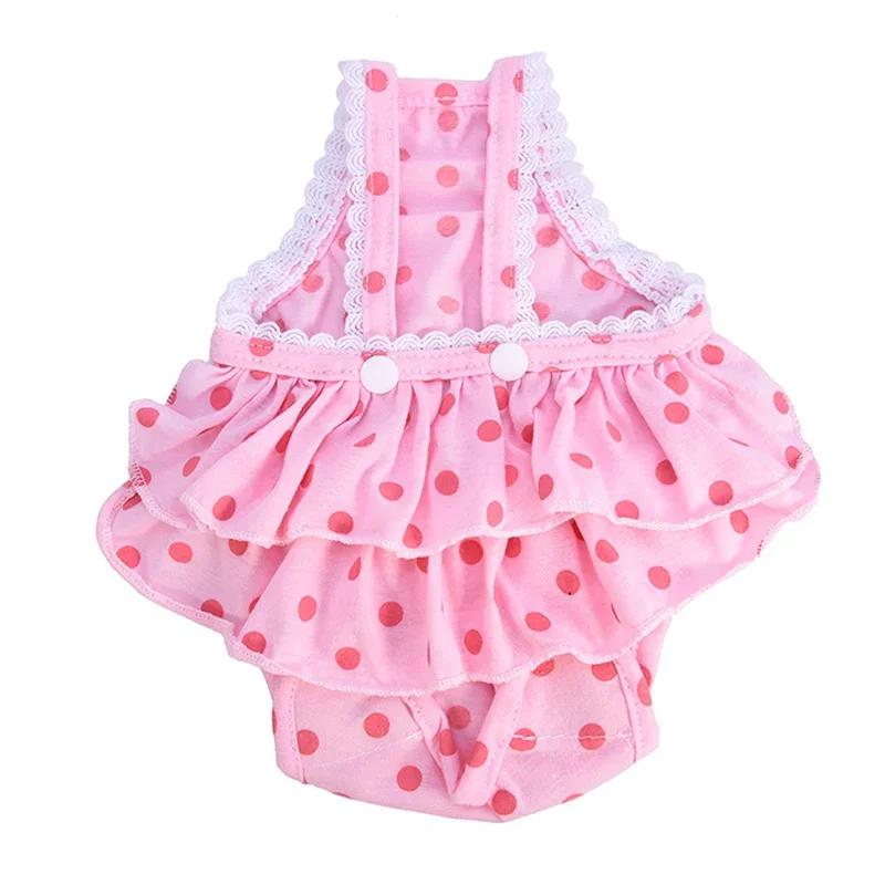 Female Dog Diaper Washable Menstrual Panties Dogs Nappy Sanitary Pants Physiological Underwear Dot Print Shorts Puppy Pants