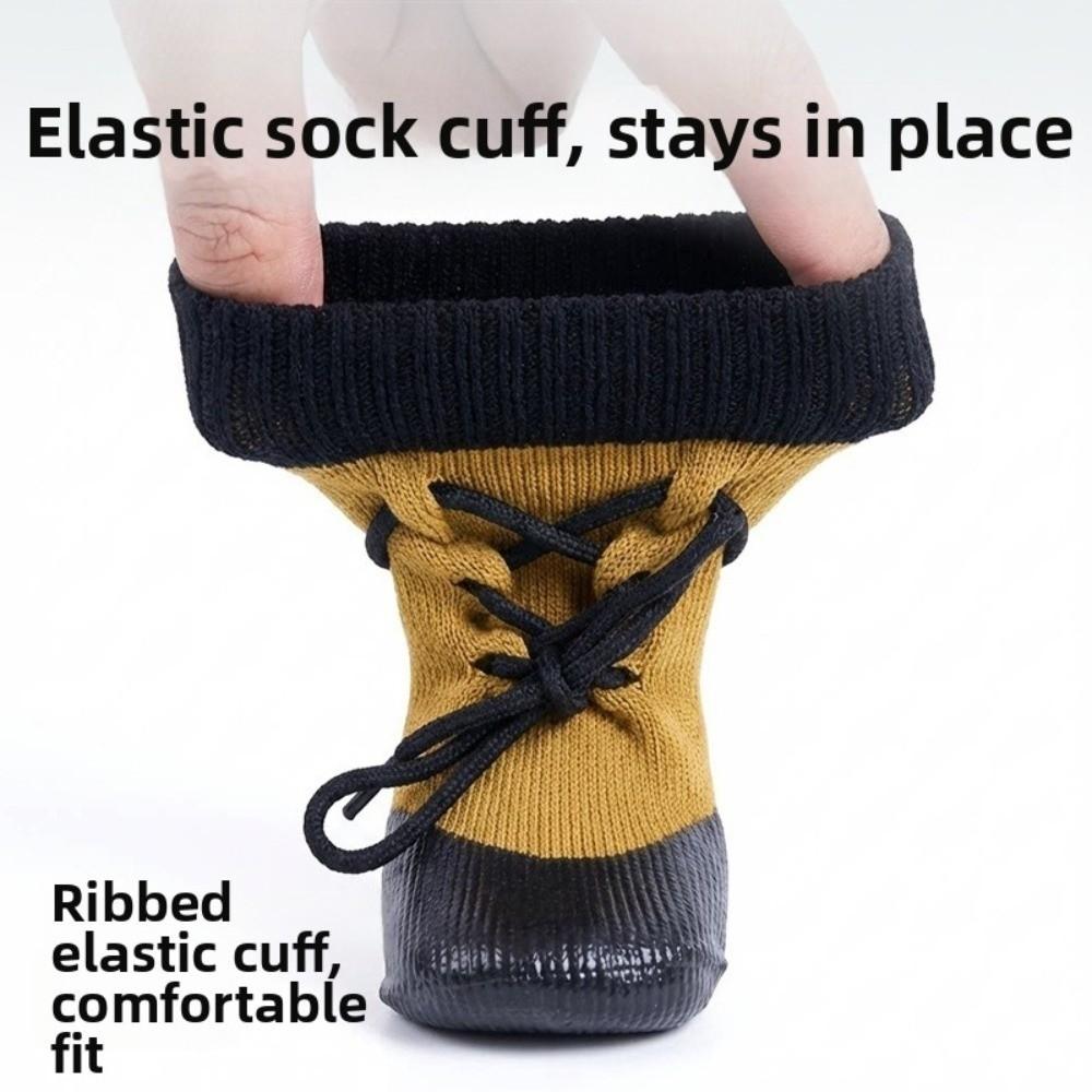 4PCS Adjustable Straps Dog Paw Protection Waterproof Elastic Dog Booties All Seasons