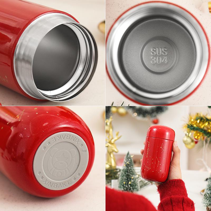 Мини-термос Starry Sky 304 из нержавеющей стали — модный и компактный с логотипом