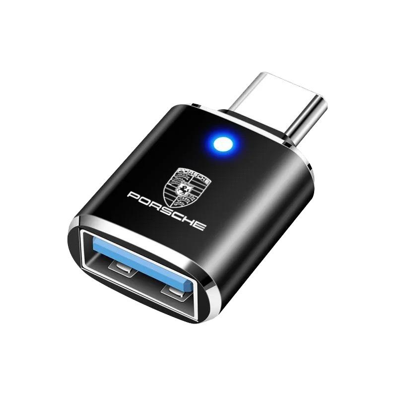 hbcr1 Adapter Type C to USB 3.0 OTG Adapter Connector Type C OTG Conventer For Porsche 918 911 Taycan Panamera Cayenne Boxster sticker