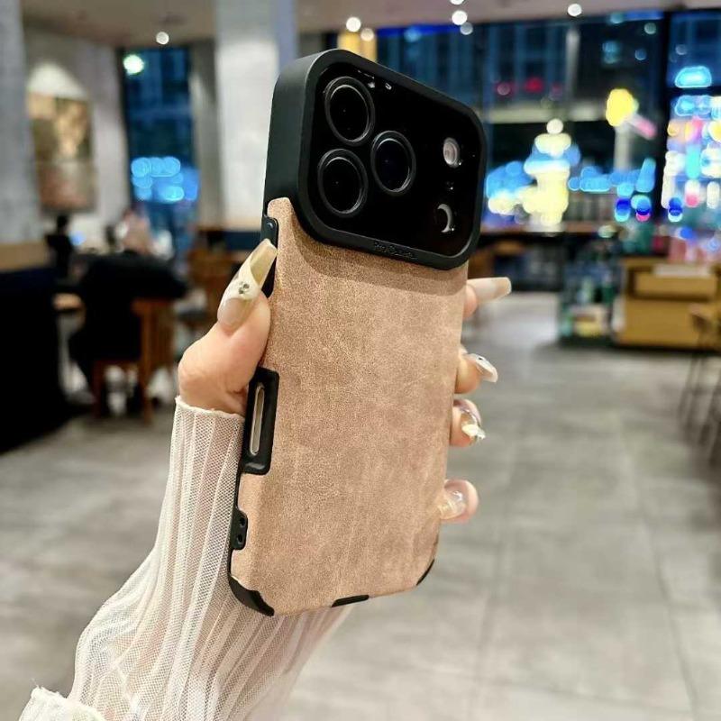 Роскошный матовый кожаный силиконовый чехол для iPhone 17 Air 16 15 14 Plus 13 12 11 Pro Max 7 8 XR X XS Защита камеры Ударопрочная крышка