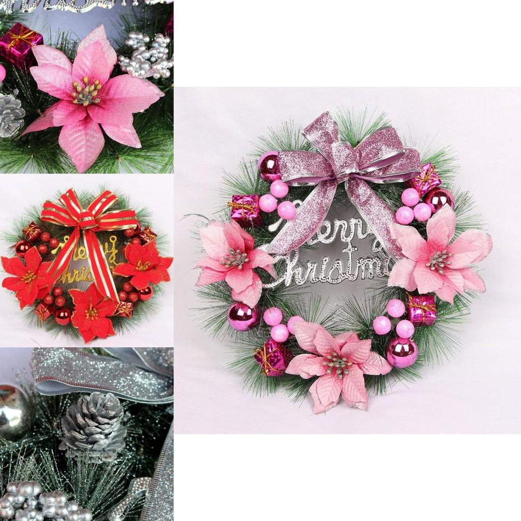 Luxurious Pvc Christmas Wreath For Front Door Elegant Xmas Party Garland Decor