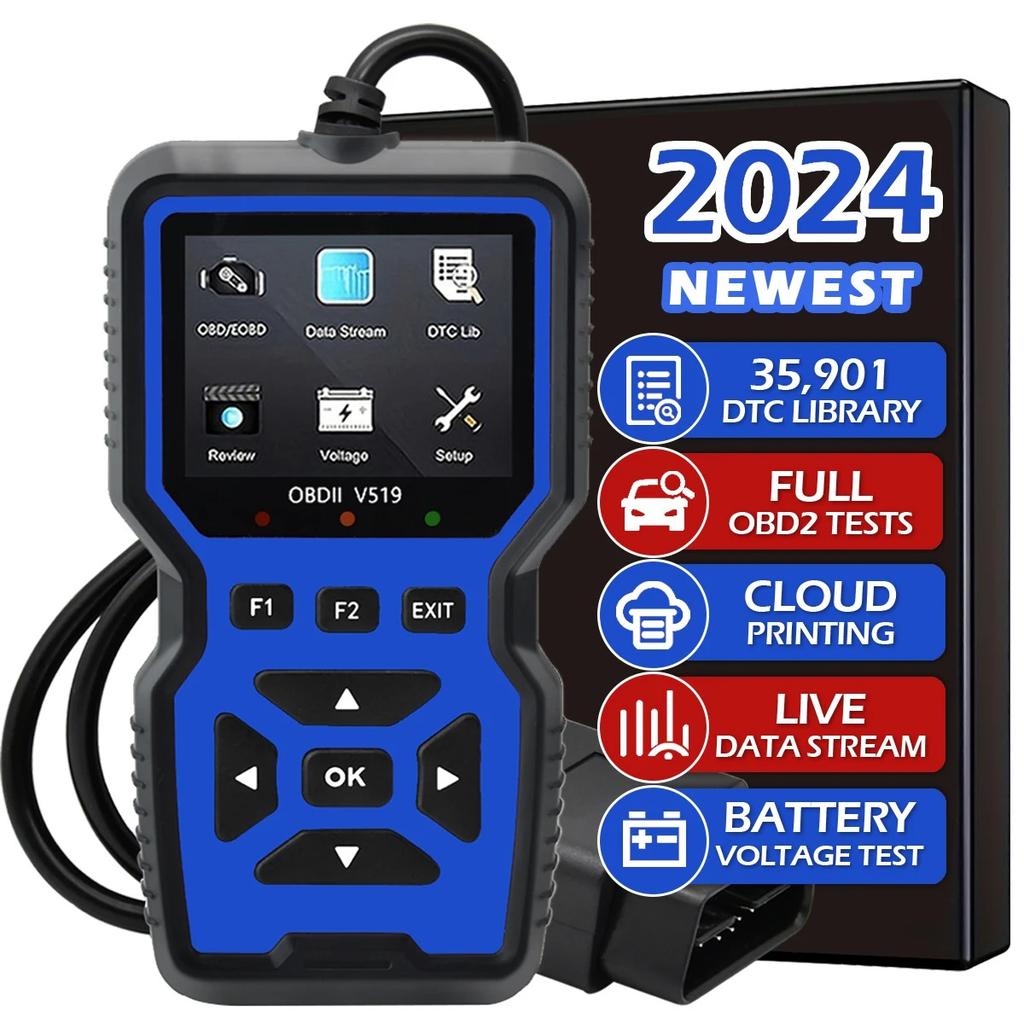 OBD2 сканер Live Data Professional Mechanic OBDII диагностический код считыватель инструмент для Check Engine Light