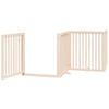 8 Piece Foldable Dog Gate 640 cm Poplar Wood