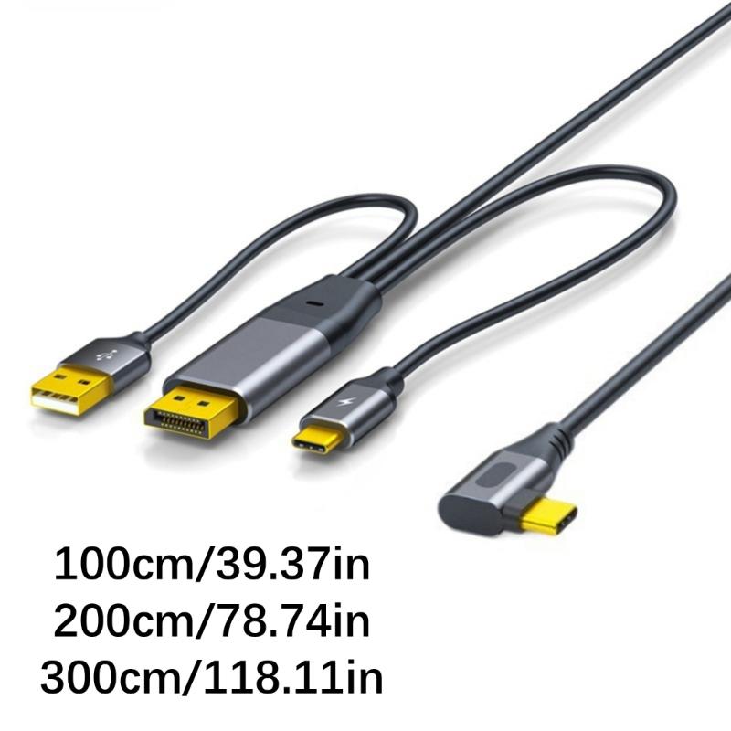 Конвертеры USB C To Видеокабель 4K@60Гц Поддержка сенсорного управления Для портативных мониторов VR игровых устройств