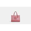 Coach Сумка Dempsey Carryall из фирменного жаккарда с полосками и нашивками Coach, серебристая, черная, дымчатая, черная, многоцветная