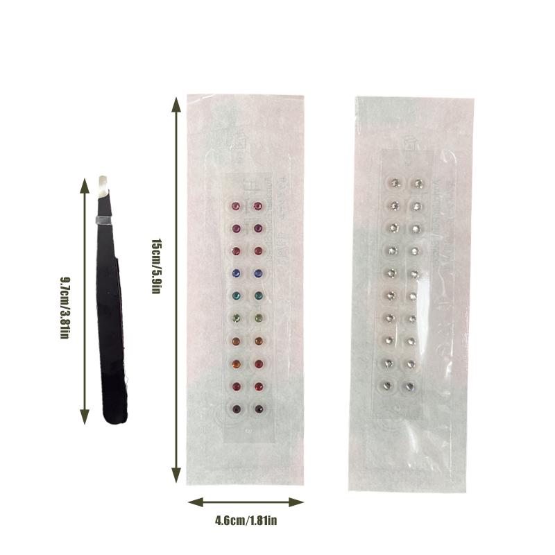 40 шт. Цветные бриллианты + серебряные бриллианты Инструменты для аурикулотерапии для снятия стресса и детоксикации, ТКМ Домашняя терапия