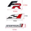 vhzh5 Car Styling Metal Auto Front Grille Emblem Stickers Decoration For Seat Cupra FR Leon Ibiza Ateca Born E-Racer Formentor Tarraco