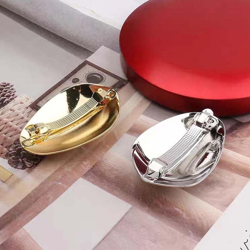 Креативные шпильки в форме яичной скорлупы, золотисто-серебристого цвета, металлические овальные пружинные заколки для волос для женщин и девочек, держатели для хвоста, заколки