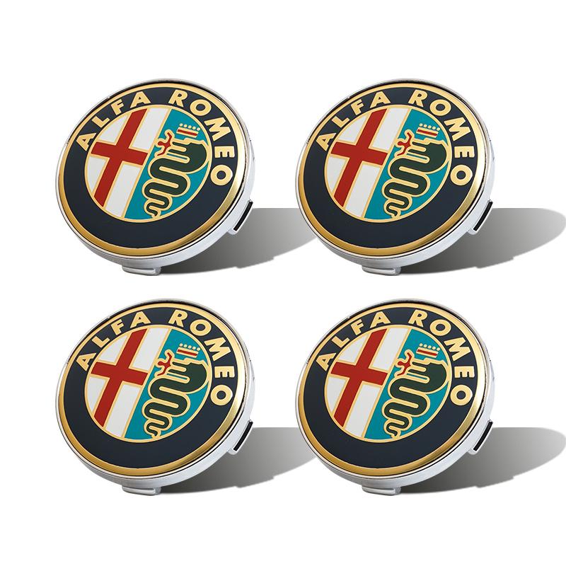 For Alfa Romeo 2026 Hot Sticker 4Pcs Car Emblem Wheel Hub Center Cover Car Accessories For Alfa Romeo Giulietta 159 Mito Giulia 