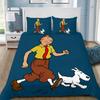 Duvet Cover Pillowcase Bedding Set The Adventures of Tintins Adult Boy Girl Bedroom Decoration Children Gift Single Double Large