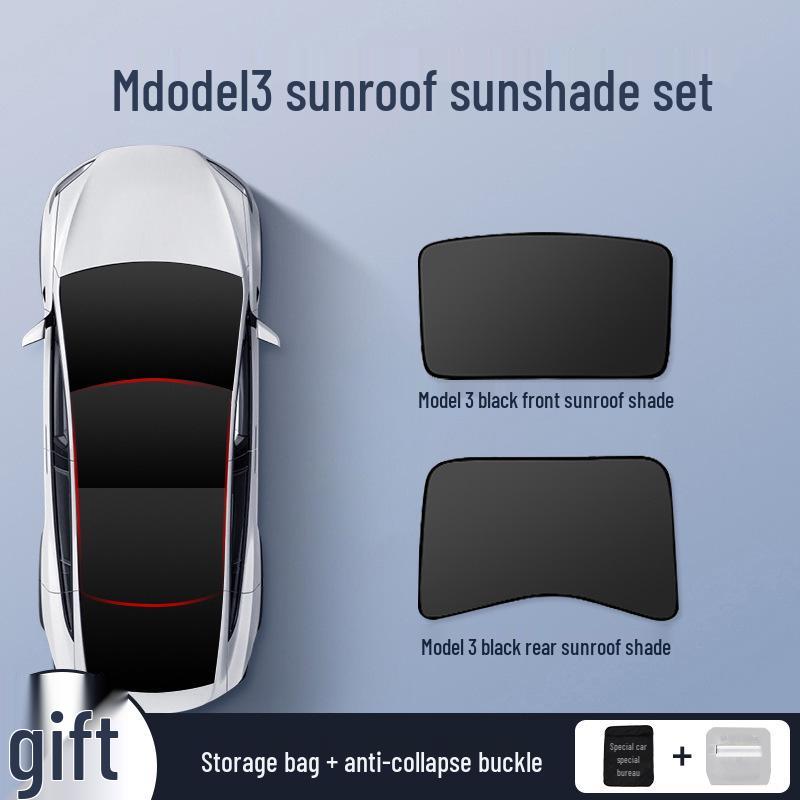 Tesla Model 3/Y Люк Солнцезащитный козырек: Крышка для крыши с теплоизоляцией и защитой от солнца
