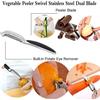 Potato Peeler Vegetable Peeler Stainless Steel Peeler Easy to Clean 2pcs