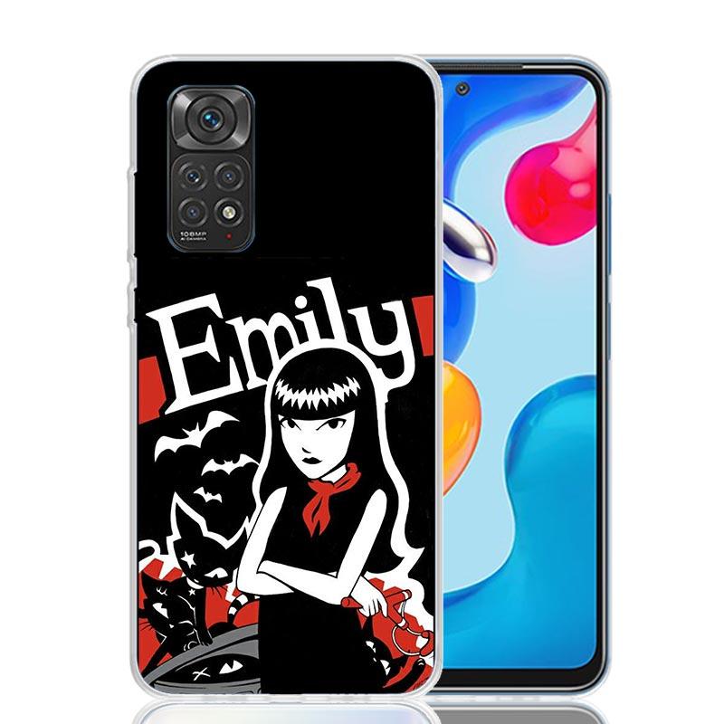 Comics Emily The Strange Phone Case For Xiaomi Redmi Note 13 14 15 Pro Plus 12S 12 14S 11S 11E 10 10S 11 11T 5G 4G Cover Coque R