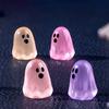 20/50/100Pcs Glow-in-the-dark Halloween Ghost Figurine Mini Cartoon Ghost Resin Statue Luminous Miniature Ghost Ornament Desktop Decoration