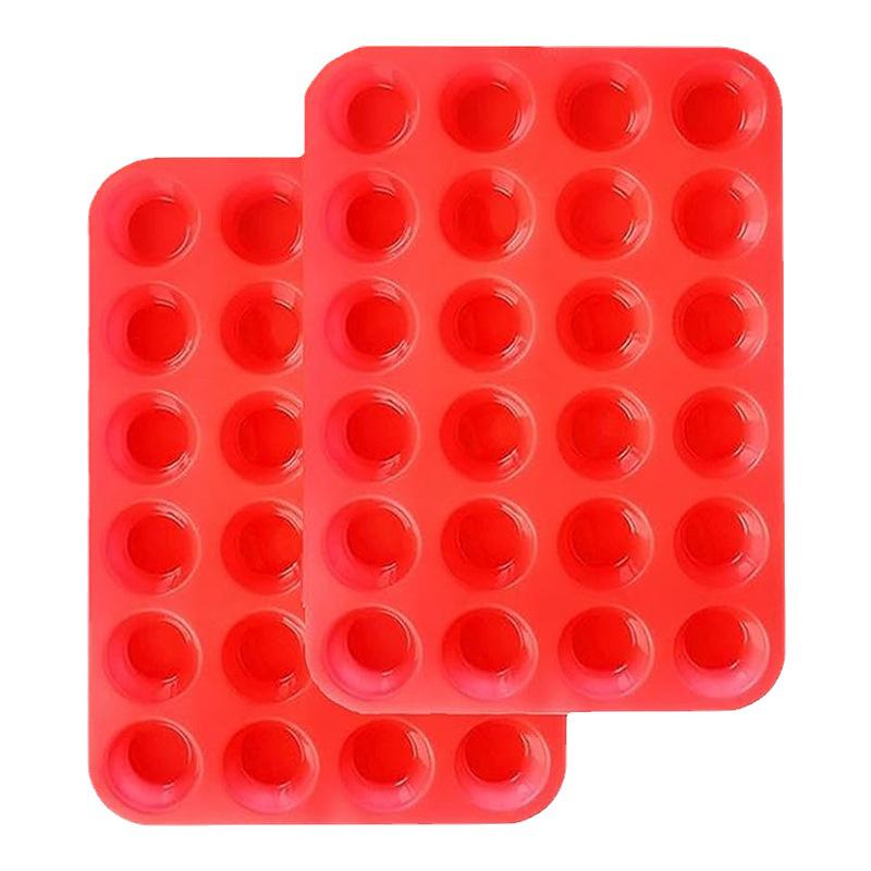 24-Hole Silicone Cake & Muffin Mold Baking Tray