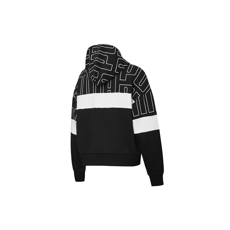 Puma Aop Логотип Принт Повседневная Толстовка Куртка Женская верхняя одежда Черный 598246-01