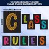Decorably 20 Chalkboard Classroom Rules Poster High School, Middle and Elementary Class, pirational, Matte-Laminated School Banner Decor - for School