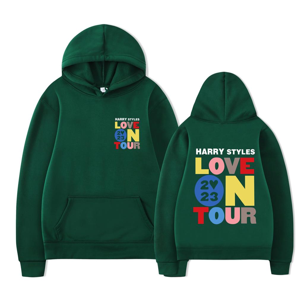 Love on Tour Print Fashion Sweatshirt Hip Hop Casual Tops Oversize Unisex Autumn Winter Fleece Streetwear Tops