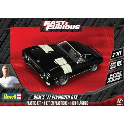 American Revell 1/24 Scale 1971 Plymouth GTX Fast & Furious Dominic Plastic Model Kit 14477