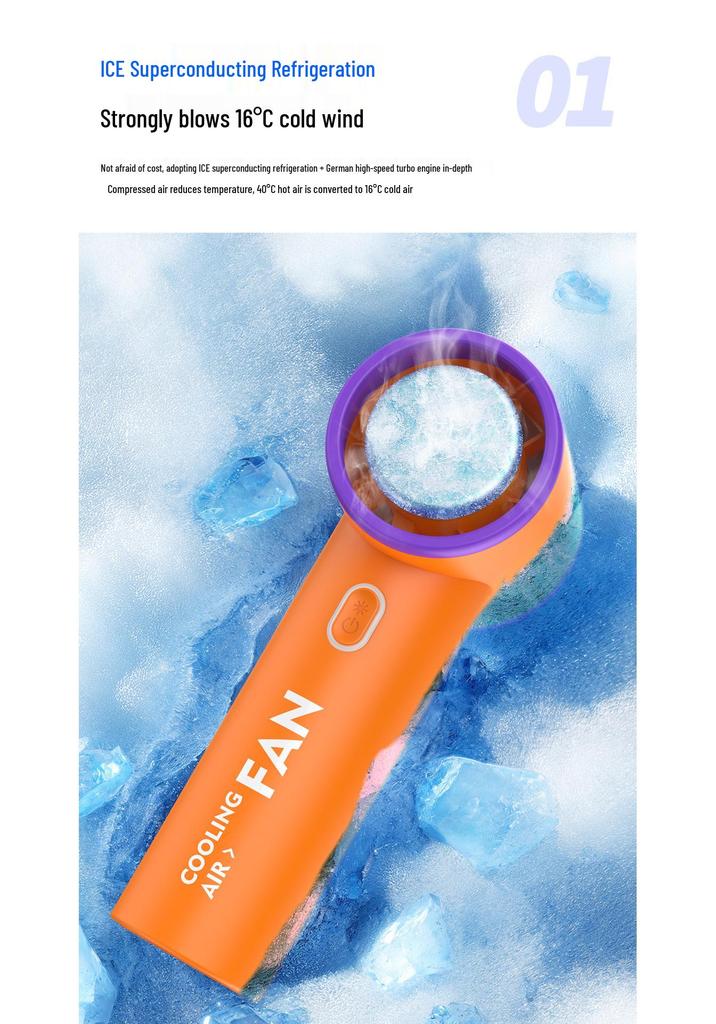 T20 Compact Handheld Fan: High-Speed, Long Battery, USB Rechargeable for Outdoor Cooling