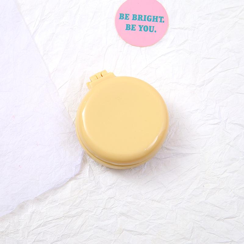 Cute Candy Color Mini Folding Cushion Comb with Mirror - Portable Massage Hairbrush