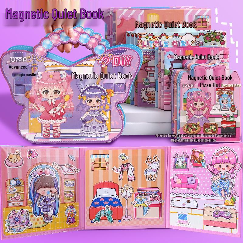Cute Cartoon Dress-Up Sticker Book for Girls: Kindergarten Gift & Teen Decompression Activity