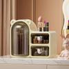 High-End Rotating Makeup and Skincare Organizer with Dust-Proof Drawers