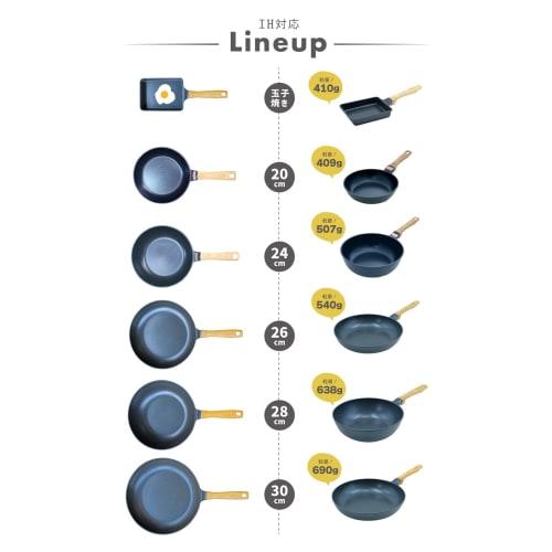 every U. Lightweight Reinforced Frying Pan, 30cm, by DAIKIN silkwear, Gas/IH Compatible, Metal Spatula Compatible, 1 Million-Cycle Abrasion Resistance