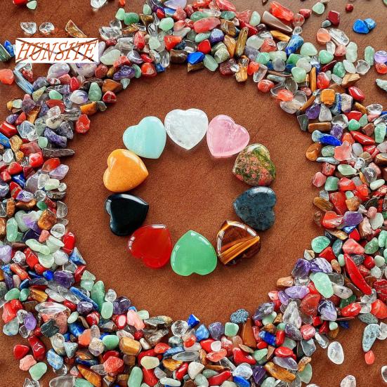 Набор из 20 драгоценных камней в форме сердца, натуральные камни для романтической любви, набор лечебных камней