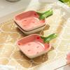 Super Cute Cartoon Strawberry Dipping Saucer Household Three-Dimensional Ceramic Saucer Ketchup Snack Plate Vinaigrette