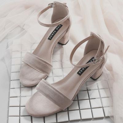 Хуэйчжоу женская обувь с сандалиями женская новая фея толстый каблук средний каблук девушка высокие каблуки