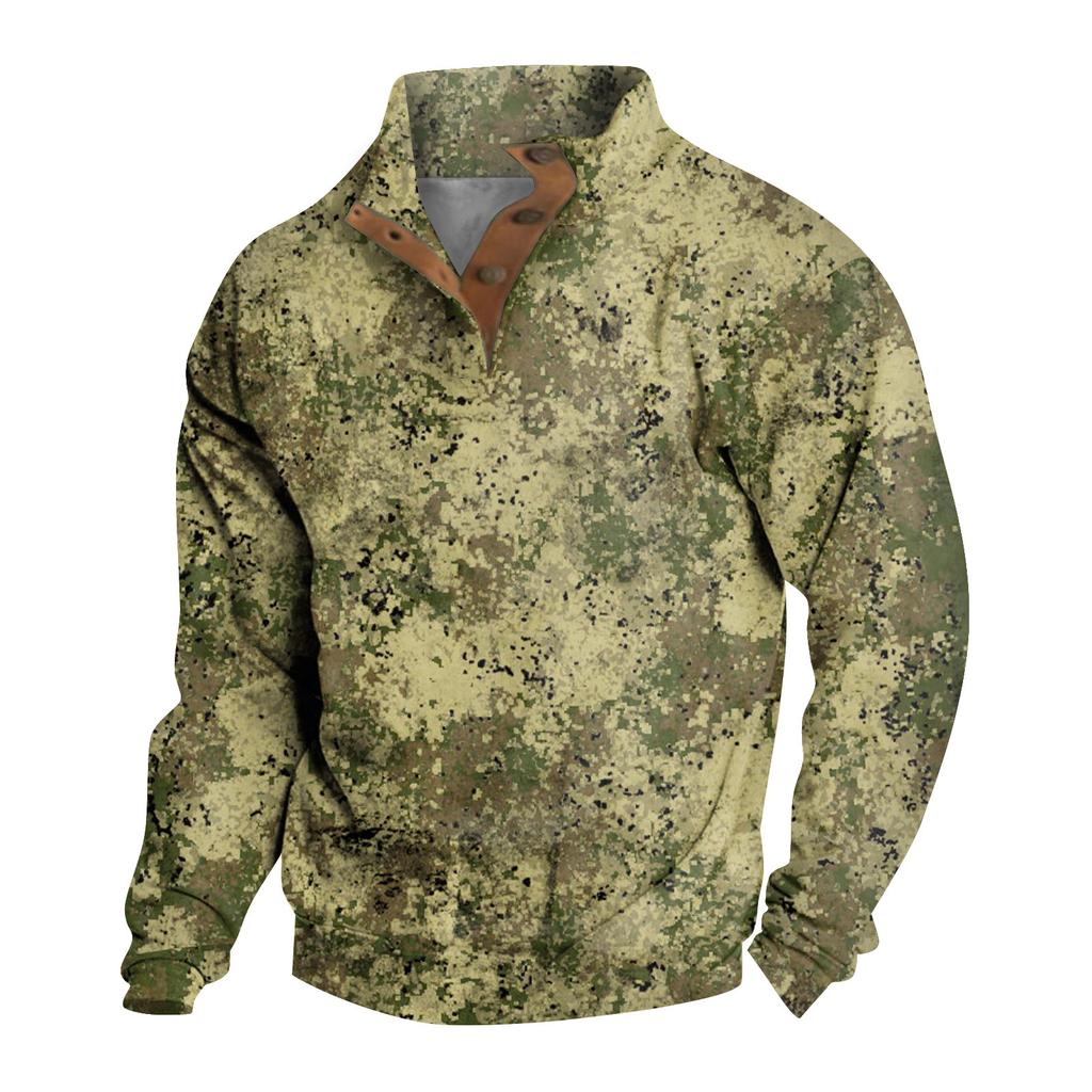 Весенне-осенняя мужская толстовка с воротником-стойкой на открытом воздухе, повседневные свитера, топы