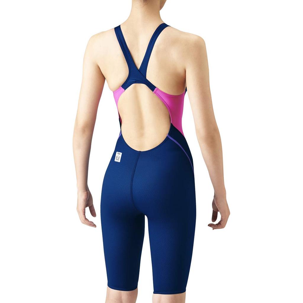 Arena Racing Swimsuit Half Spats Cross Back Junior Navy X Navy X Pink R150 ARN-1024WJ