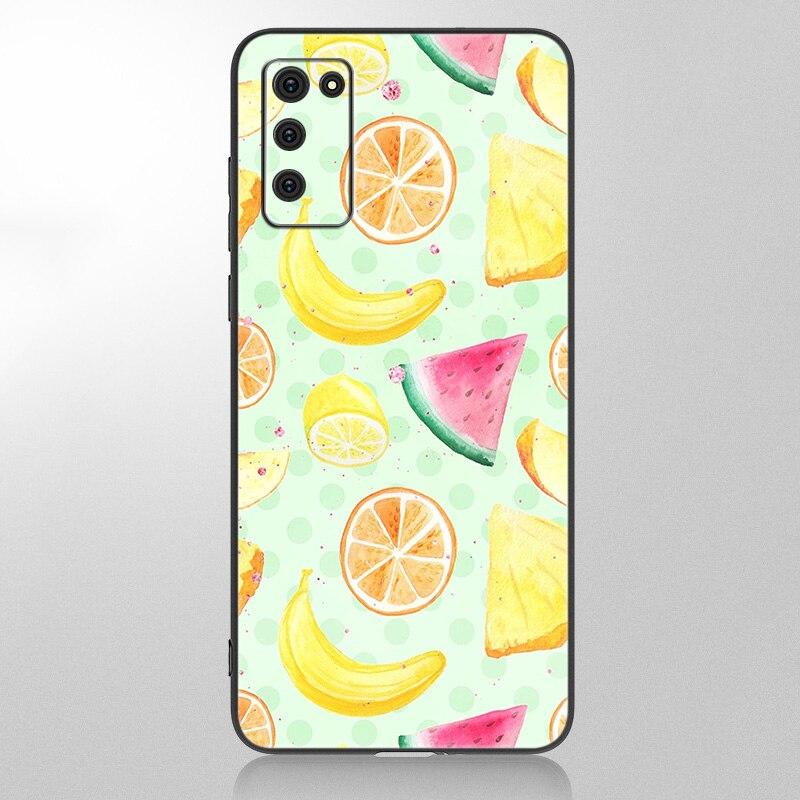 Summer Green Leaves Fruit Lemon Case For Samsung Galaxy A12 A02S A22 A32 A52 A72 A71 A51 A41 A31 A21 A11 A50 A70 A10S A20S Cover