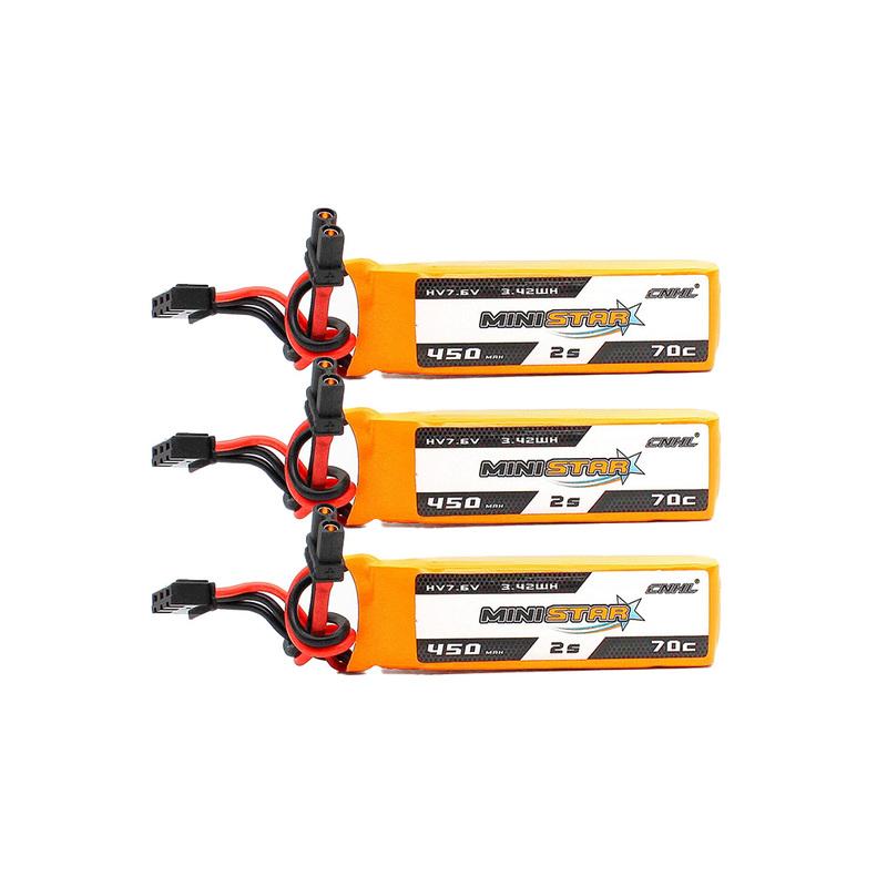 LiHV MiniStar HV 450 мАч 7,6 В 2S 70C LiPo аккумулятор CNHL с разъемом XT30U 3 шт. 6 шт.