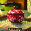 Vine flower stew cup Ceramic crock pot soup stew cup Household high-value steaming cup Water-proof stew with lid Steamed egg soup cup Stew pot