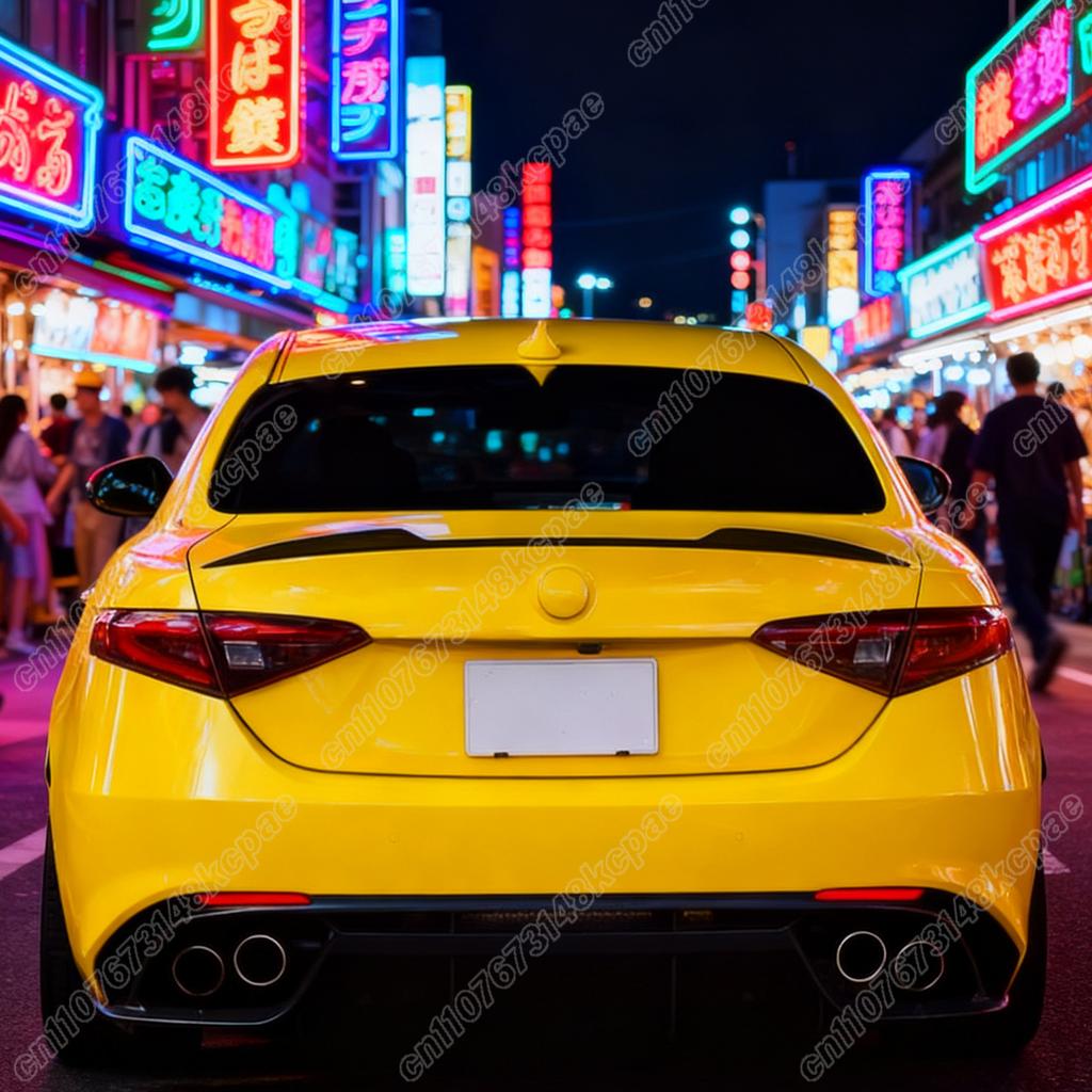 For Alfa Romeo Giulia Sedan Quadrifoglio Verde 2015 2016 2017 2018 2019 Automobile Rear Middle Spoiler Board Decoraiton Body Kit
