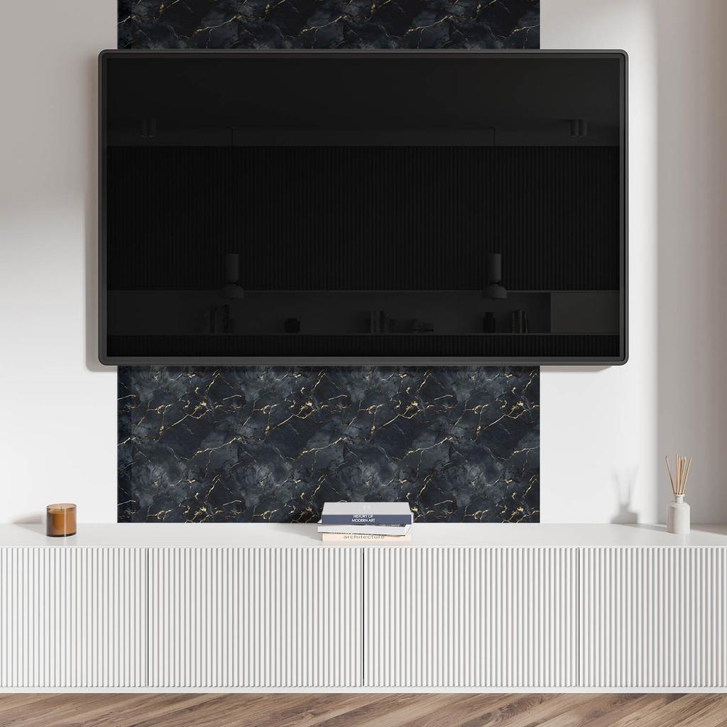 Winylowy Panel Ozdobny Z Grafiką Do Kuchni Lub Łazienki 120X60 Cm Wzór Marmurowy Z Żyłkami