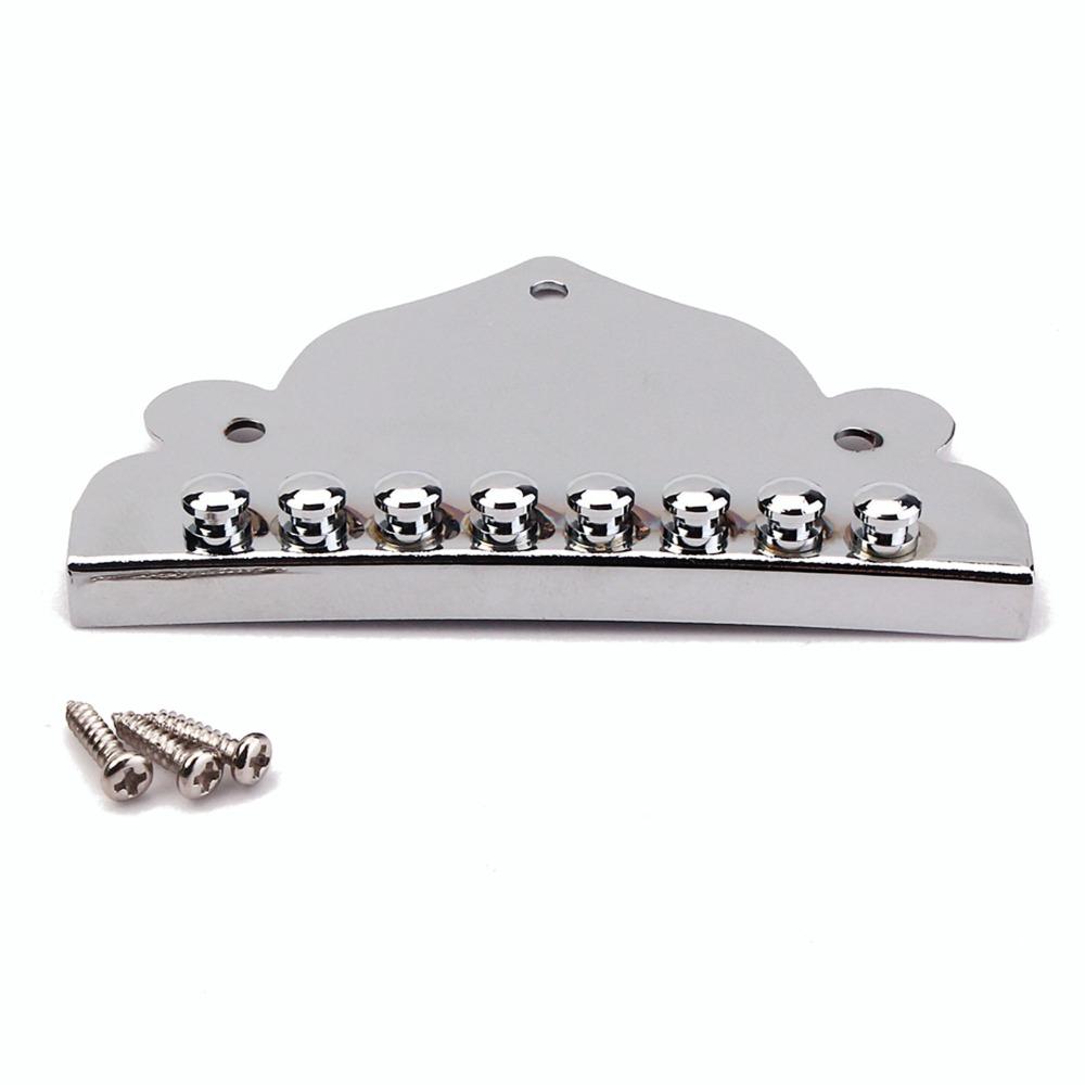 With 3Pcs Screws Mandolin Tailpiece Silver Mandolin Bridge Replacement For Mandolin Instrument